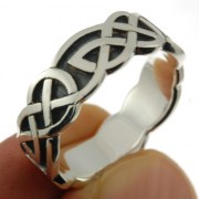 Celtic Knot Mens Band Ring 925 Silver, rp135