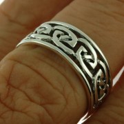 Celtic Knot Mens Ring Sterling Silver, rp136
