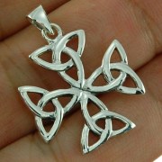 Celtic Trinity Knot Silver Pendant, pn491