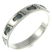 Foot Silver Band Ring, 925 Sterling Silver, rp774