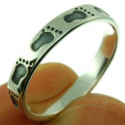 Foot Silver Band Ring, 925 Sterling Silver, rp774