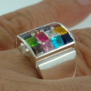 Choshen Hoshen Ring Sterling Silver R455MIX