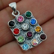 Medium Silver Hoshen Pendant, p409