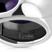 Amethyst Round Silver Pendant, p100