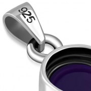 Amethyst Round Silver Pendant, p116