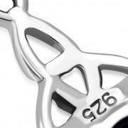 Peridot CZ Tiny Celtic Trinity Knot Pendant, p346