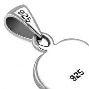 Black Onyx Heart Silver Pendant, p512