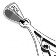 Black Onyx Oval Silver Pendant, p519