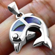Abalone Dolphin Silver Pendant, p521
