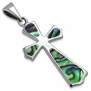 Abalone Silver Cross Pendant, p533