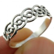 Plain Celtic Knot Ring Sterling Silver, rp664