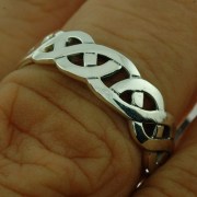 Plain Sterling Silver Celtic Mens Ring, rp228