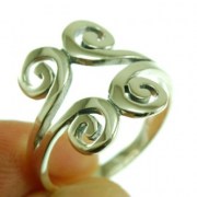 Plain Spiral Ring Sterling Silver RP277