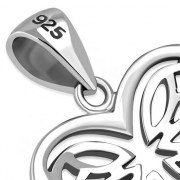 Celtic Knot Heart Silver Pendant, pn535