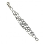 Long Light Celtic Knot Silver Pendant, pn586