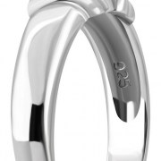 CZ Heart Sterling Silver Ring,  r283
