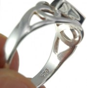 Black Onyx Celtic Knot Silver Ring, r535