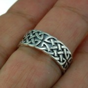 Plain Silver Celtic Mens Band Ring, rp256