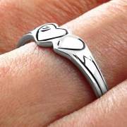 Hearts Silver Ring, rp394