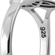Celtic Trinity Knot Plain Silver Ring, rp854