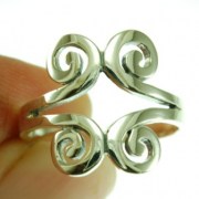 Plain Spiral Ring Sterling Silver RP277