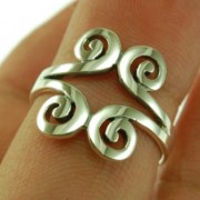 Plain Spiral Ring Sterling Silver RP277
