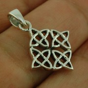 Thick Celtic Knot Solid Silver Pendant, pn019