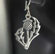 Thistle Flower Earrings, 925 Sterling Silver, ep214